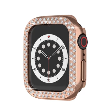 Apple Watch rosegold dupla köves védőkeret